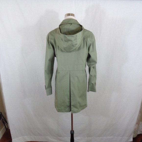 GREEN HOODED LONDONG FOG COAT JACKET MP - Picture 2 of 6